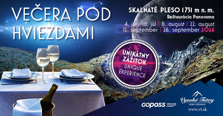 Oficiálny vizuál Večere pod hviezdami na Skalnatom Plese 2026